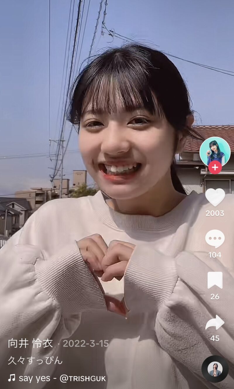 今日好き れい|向井怜衣の高校や身長は?すっぴんも可愛すぎる!(夏休み編2023)